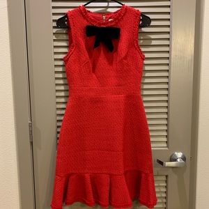 Kate Spade New York Red Tweed Dress w/ Bow